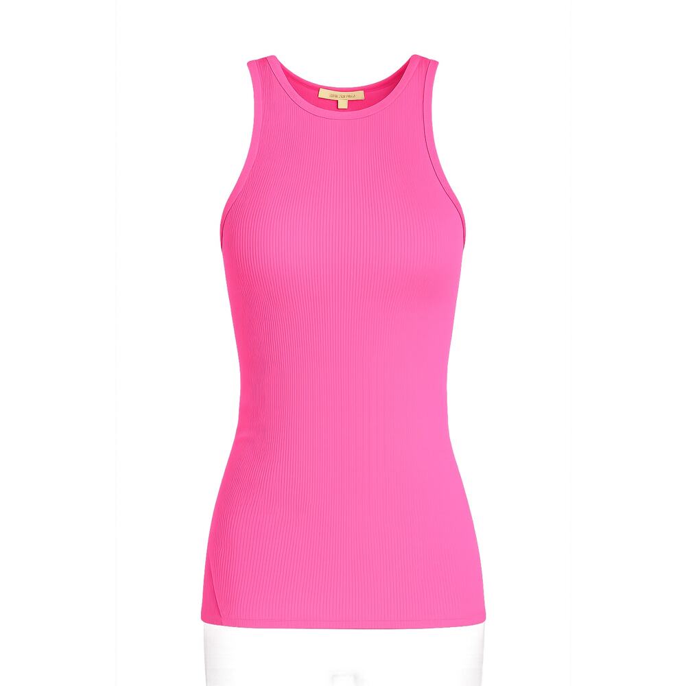 Rag & Bone Women’s Essential Rib Knit Tank Top - Pink Sleeveless - Size Small